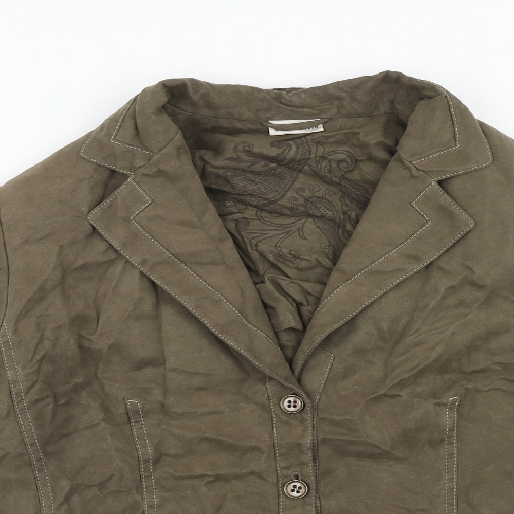 Gerry Weber Womens Brown Jacket Blazer Size 18 Button
