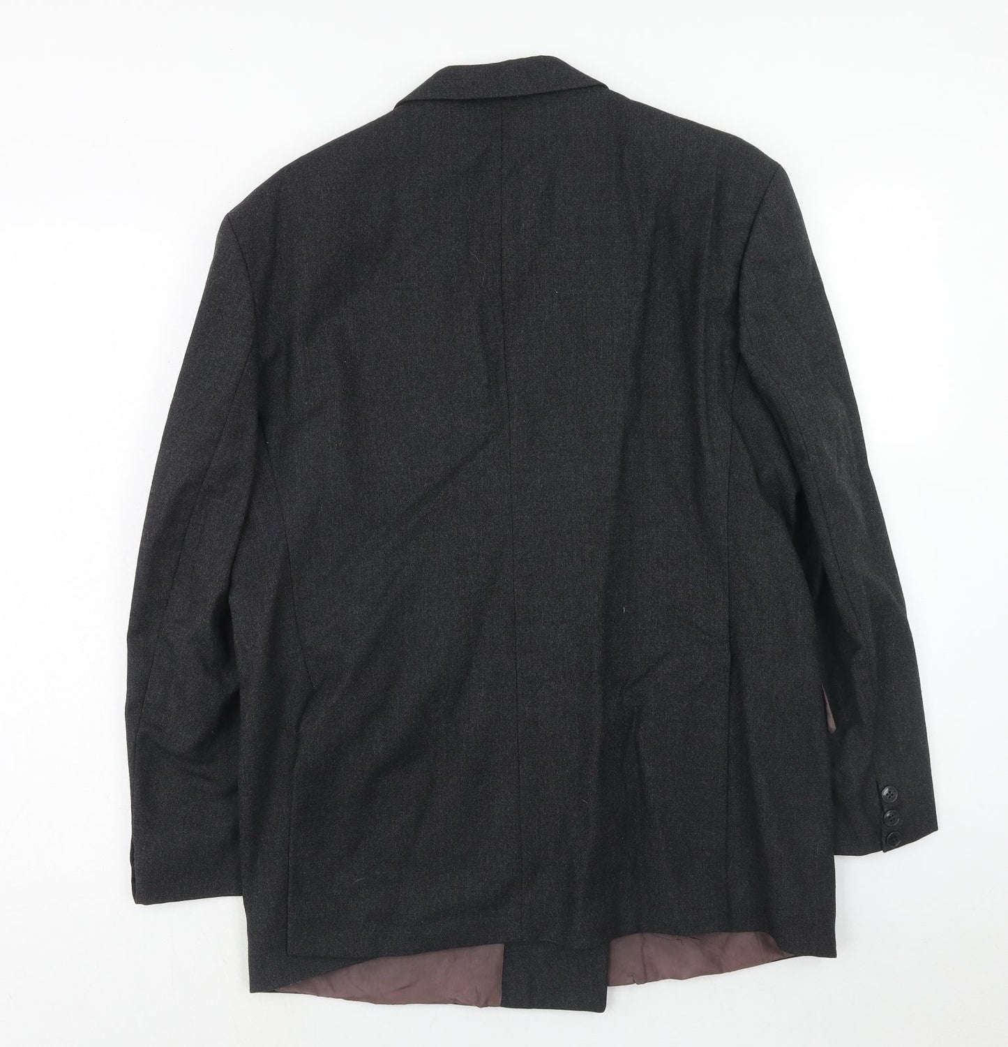 Preworn Mens Grey Wool Jacket Blazer Size 40 Regular