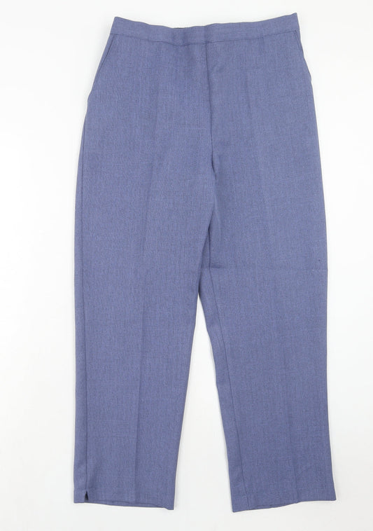 Arista Womens Blue Polyester Trousers Size 14 Regular