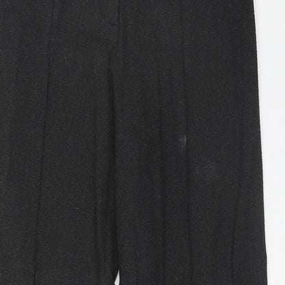 Per Una Womens Grey Polyester Trousers Size 10 Regular Hook & Eye