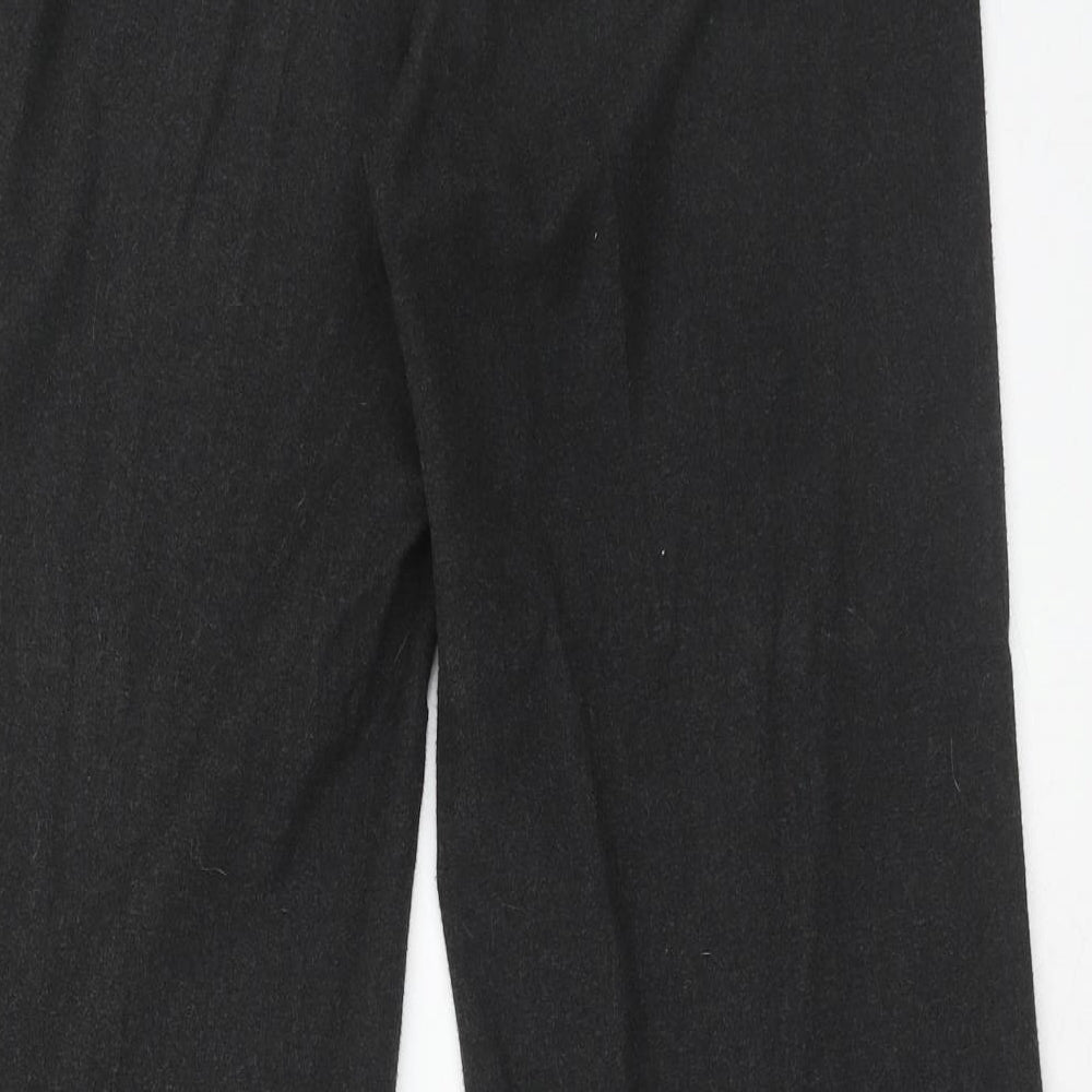 Per Una Womens Grey Polyester Trousers Size 10 Regular Hook & Eye
