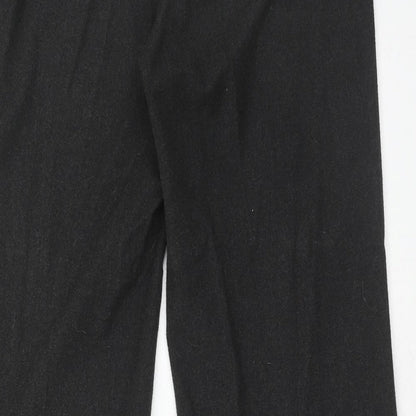 Per Una Womens Grey Polyester Trousers Size 10 Regular Hook & Eye