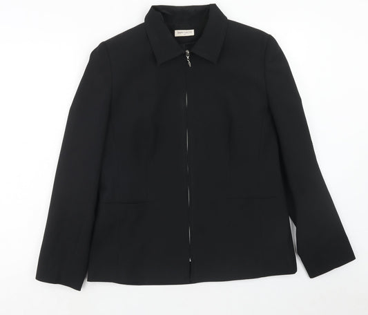 Bonmarché Womens Black Jacket Size 12 Zip
