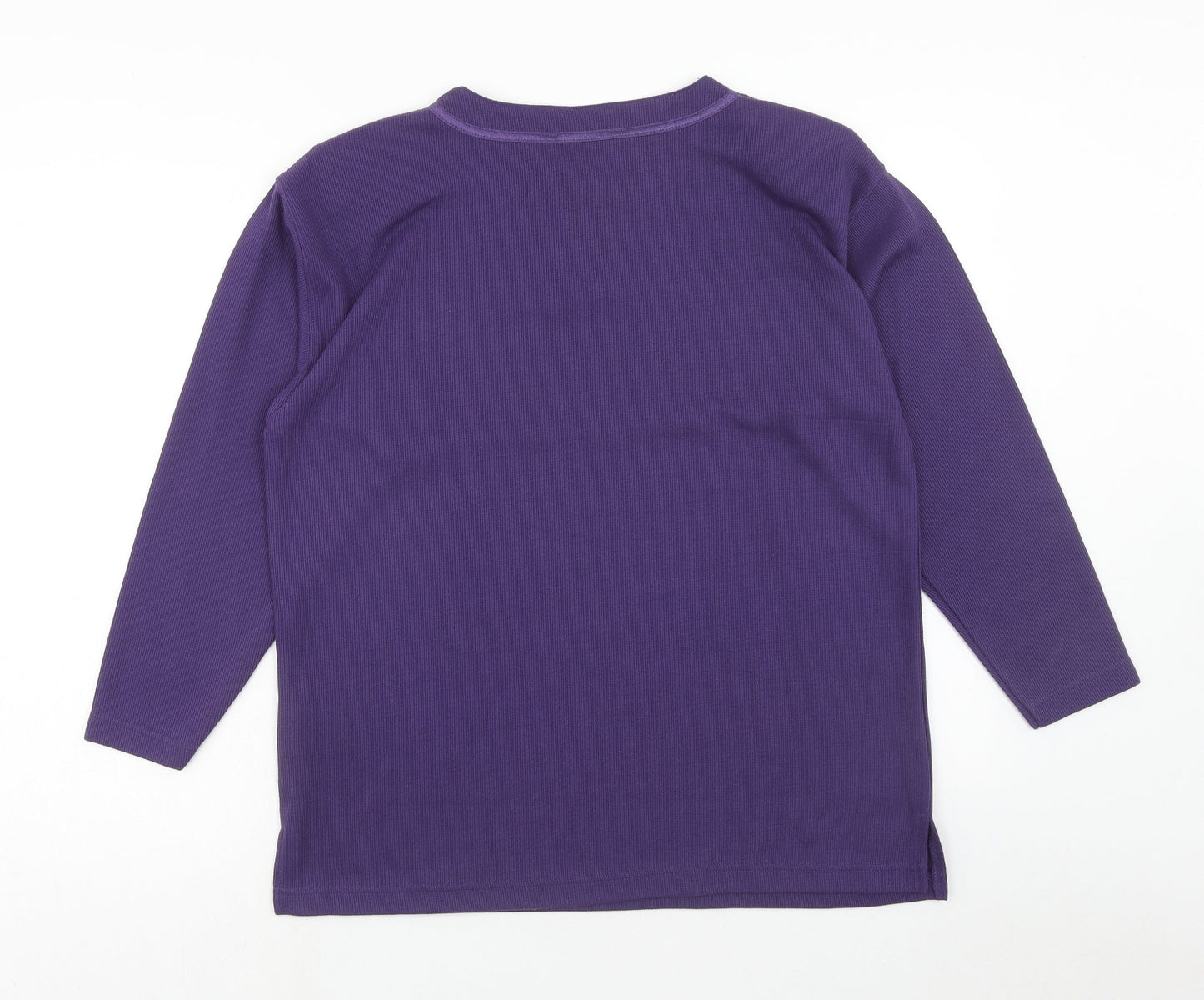 Paramor Womens Purple Boat Neck Polyester Pullover Jumper Size S