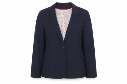 ASOS Womens Blue Polyacrylate Fibre Jacket Blazer Size 14