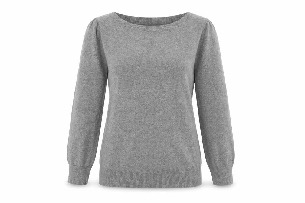 NEXT Womens Grey Boat Neck Cotton Pullover Jumper Size 8