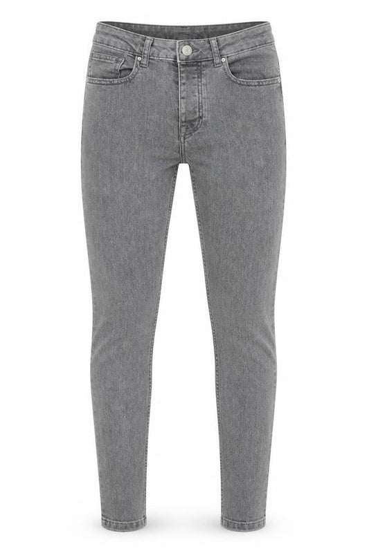 Denim & Co. Mens Grey Cotton Skinny Jeans Size 32 in Extra-Slim Zip