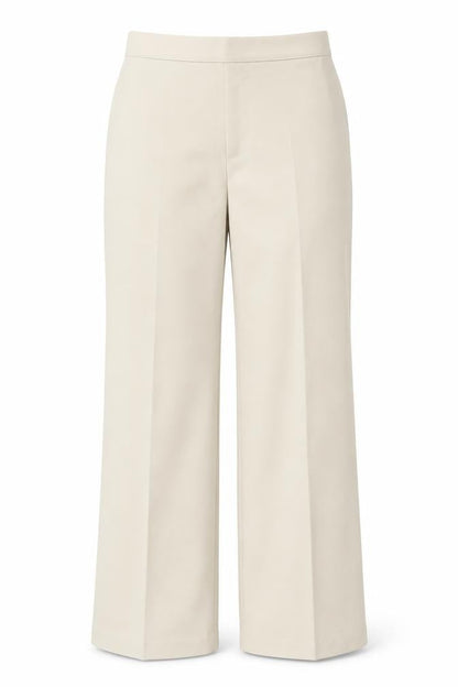Preworn Womens Beige Polyester Trousers Size 14 Regular