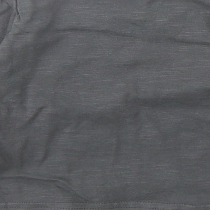 Tu Baby Grey 100% Cotton Basic T-Shirt Size 3-6 Months Round Neck Snap