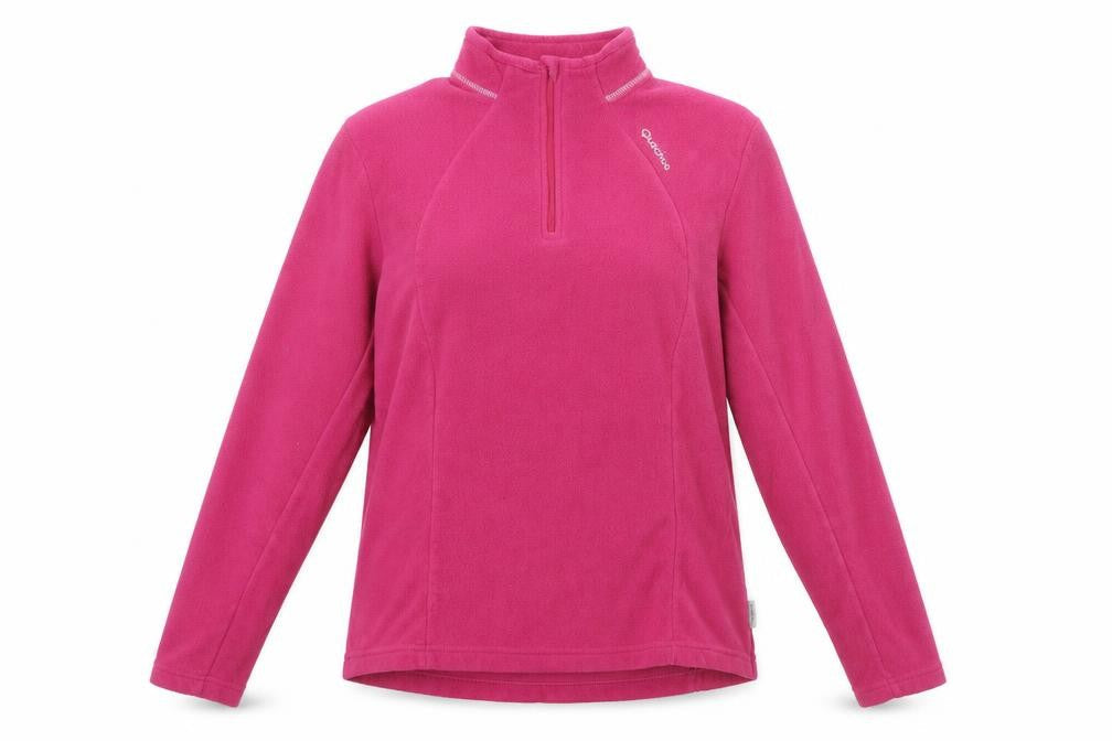Quechua Womens Pink Polyester Pullover Sweatshirt Size L Zip