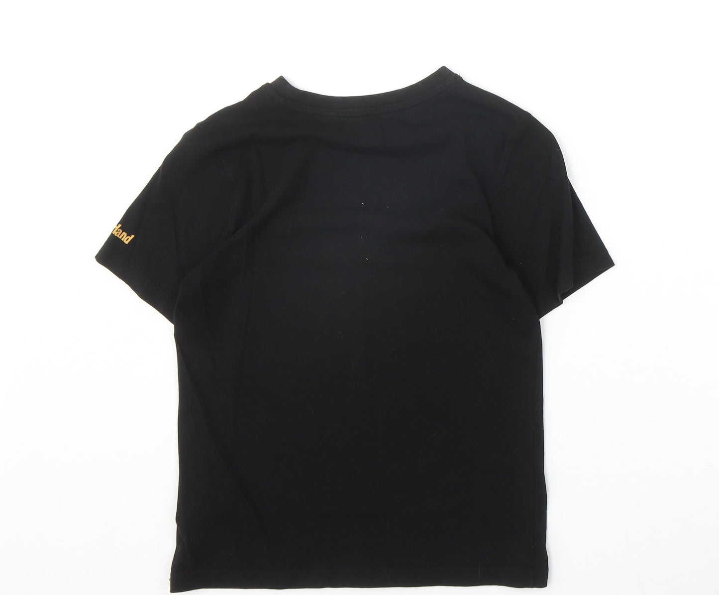 Timberland Boys Black 100% Cotton Basic T-Shirt Size XS Round Neck Pullover