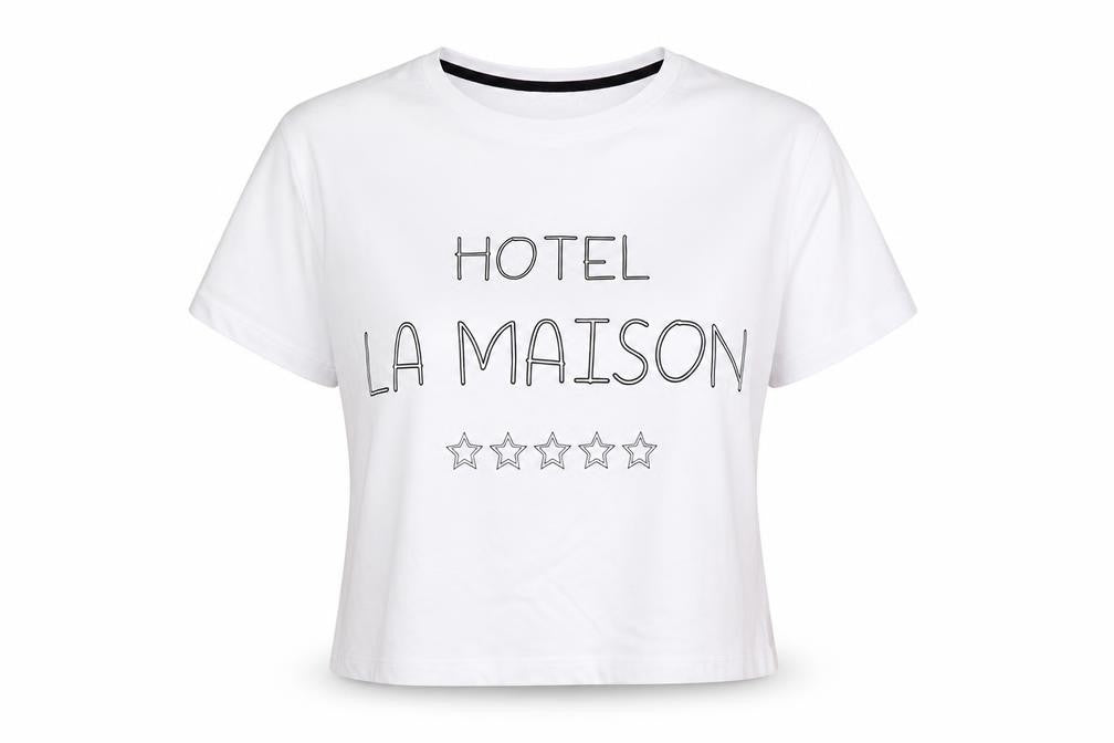 Brave Soul Womens White Cotton Basic T-Shirt Size L Round Neck - Hotel La Maison