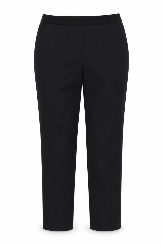 Papaya Womens Black Polyester Chino Trousers Size 10 L31 in Regular Button