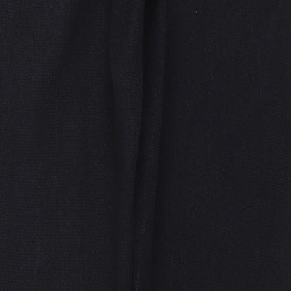 Papaya Womens Black Polyester Chino Trousers Size 10 L31 in Regular Button