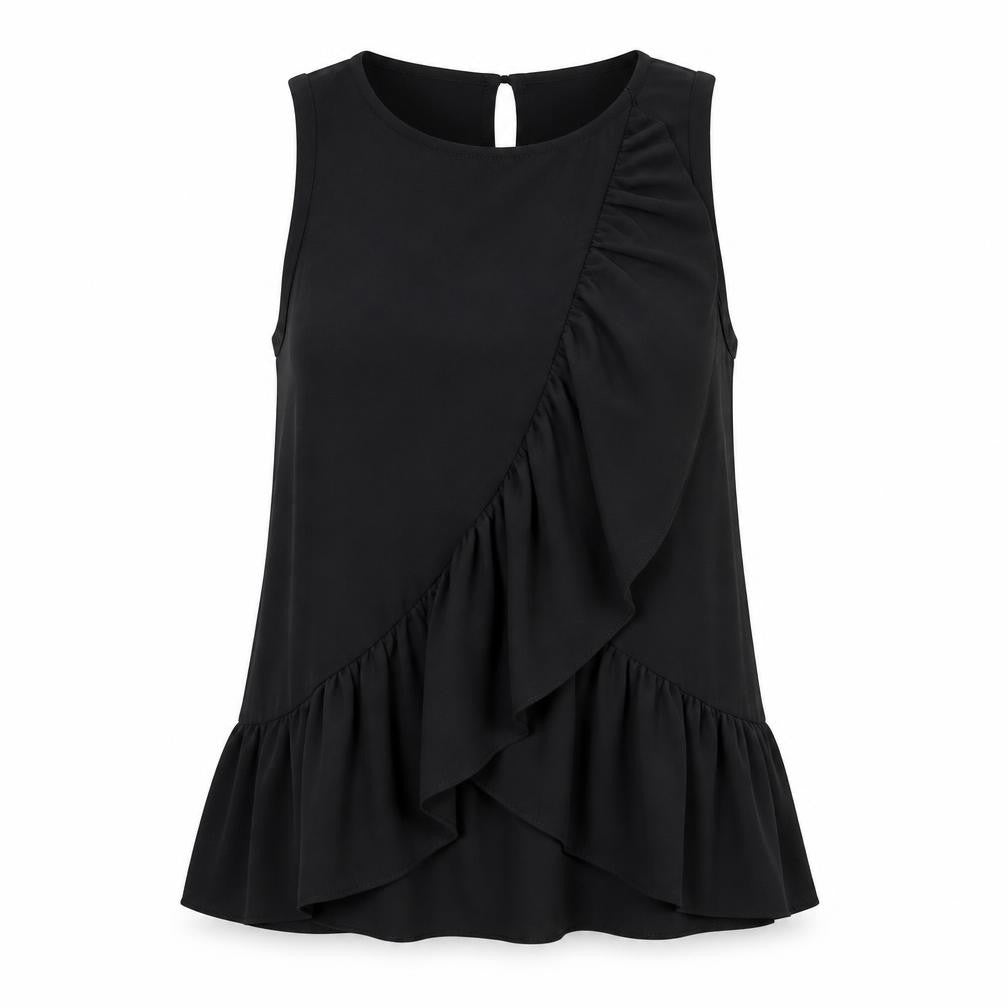 NEXT Womens Black Polyester Basic Tank Size 12 Round Neck