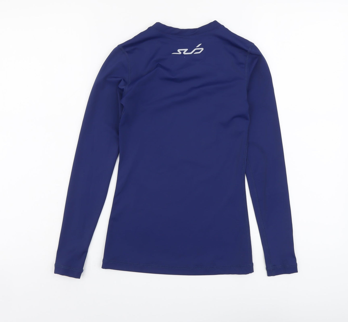 SVD Womens Blue Nylon Pullover T-Shirt Size XS V-Neck Pullover