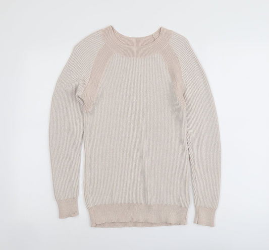 Principles Womens Pink Boat Neck Nylon Pullover Jumper Size 8