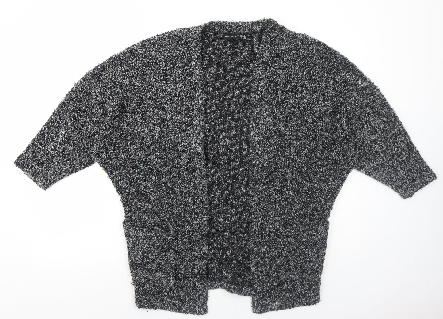 Atmosphere Womens Grey V-Neck Acrylic Cardigan Jumper Size 8