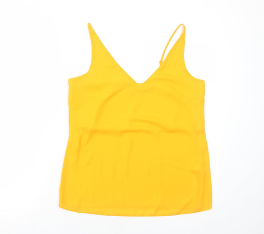 Dorothy Perkins Womens Orange Polyester Basic Tank Size 10 V-Neck