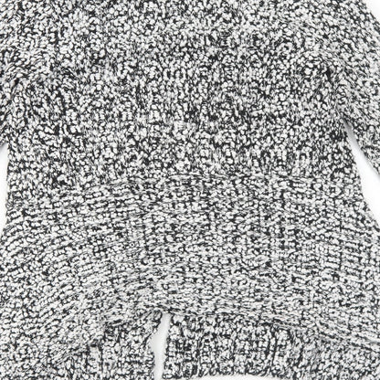 Firebrand Womens White Collared Acrylic Pullover Jumper Size M