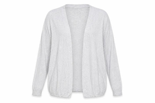 Papaya Womens Grey V-Neck Cotton Cardigan Jumper Size M