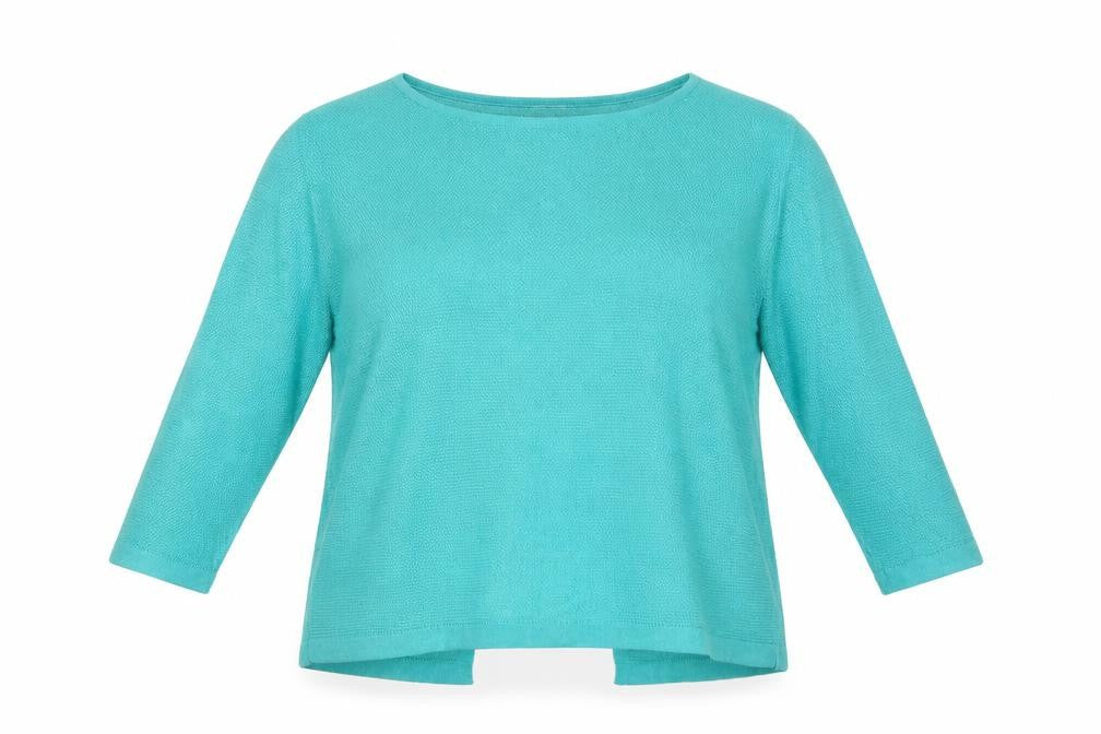 Monsoon Womens Green Viscose Basic Blouse Size 16 Boat Neck - Open Back