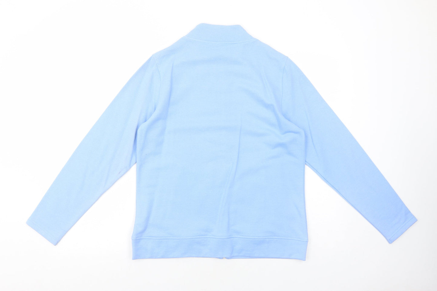 Damart Womens Blue Polyester Full Zip Sweatshirt Size 10 Zip