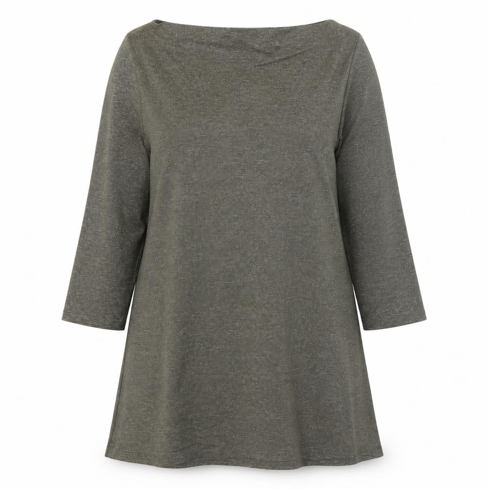 Topshop Womens Green Modal A-Line Size 12 Boat Neck Pullover