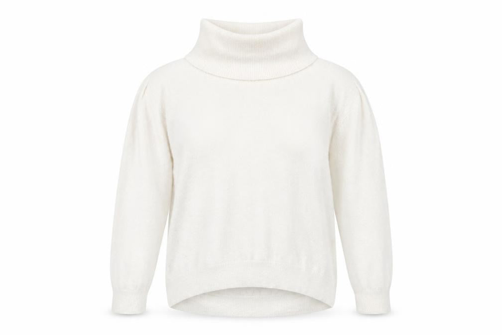 Klass Womens White Roll Neck Acrylic Pullover Jumper Size XL