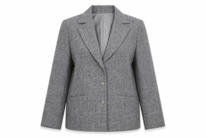 EWM Womens Grey Polyester Jacket Suit Jacket Size 12
