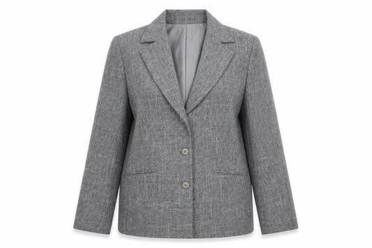 EWM Womens Grey Polyester Jacket Suit Jacket Size 12