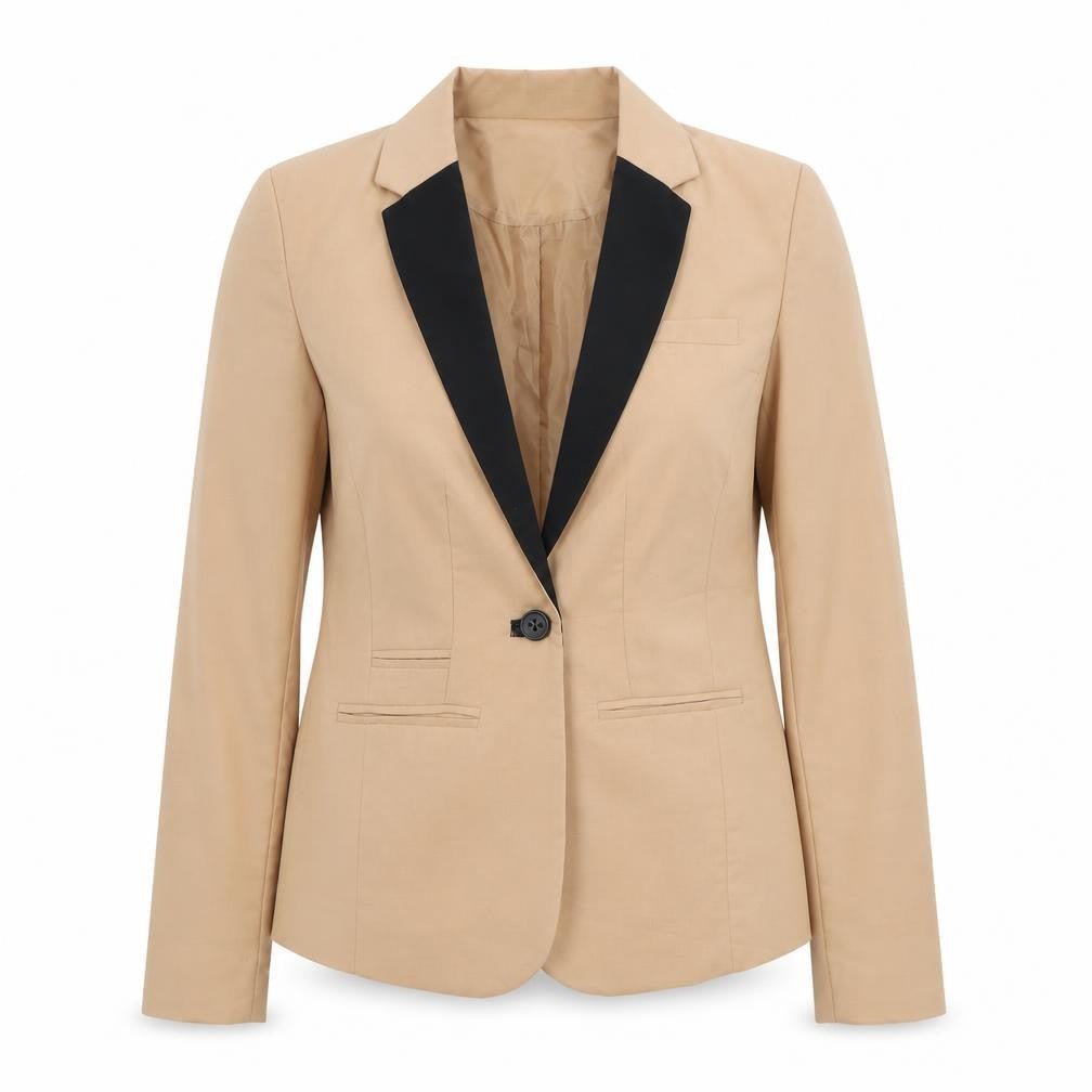 Bershka Womens Beige Polyester Jacket Blazer Size S