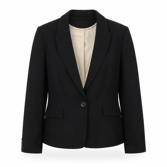 Marks & Spencer Womens Black Polyester Jacket Blazer Size 12