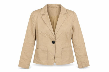 George Womens Beige Cotton Jacket Blazer Size 8