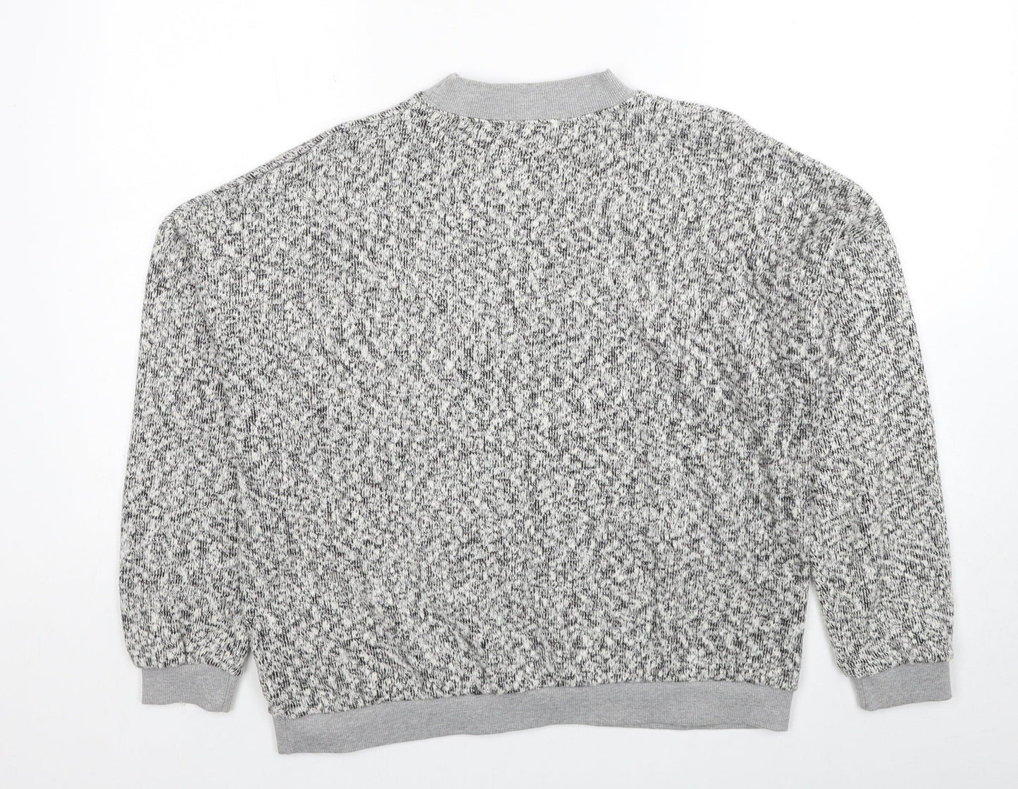 Atmosphere Womens Grey Round Neck Geometric Polyester Pullover Jumper Size 12