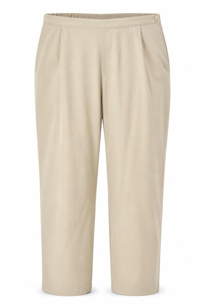 Elisabeth Womens Beige Polyester Trousers Size 22 Regular Zip