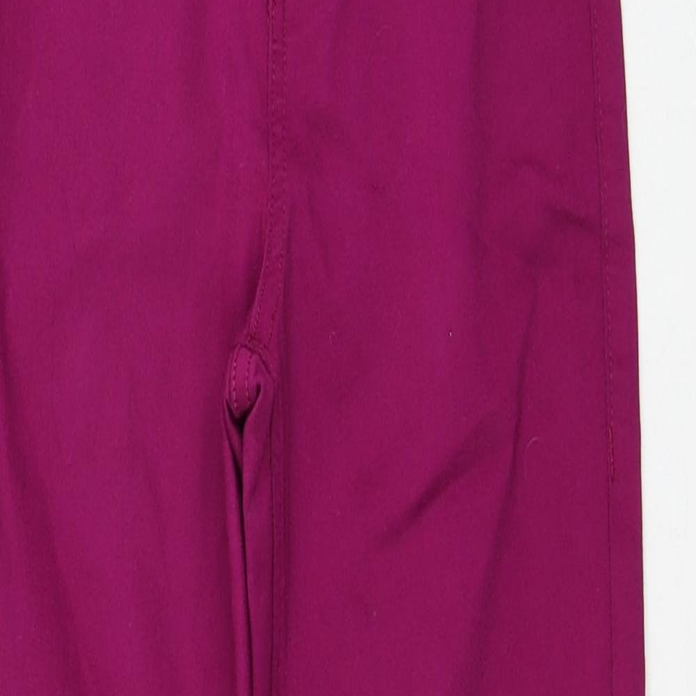 Marks and Spencer Womens Purple Cotton Skinny Jeans Size 8 Regular Zip