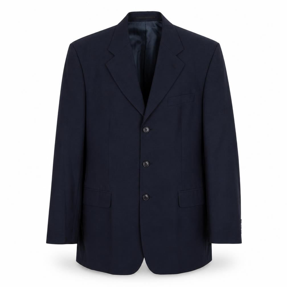 Rochas Mens Blue Wool Jacket Suit Jacket Size 40 Regular