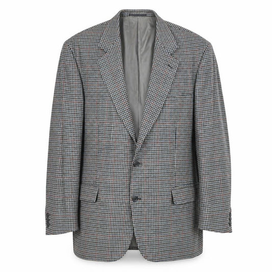 BHS Mens Grey Geometric Wool Jacket Blazer Size 44 Regular