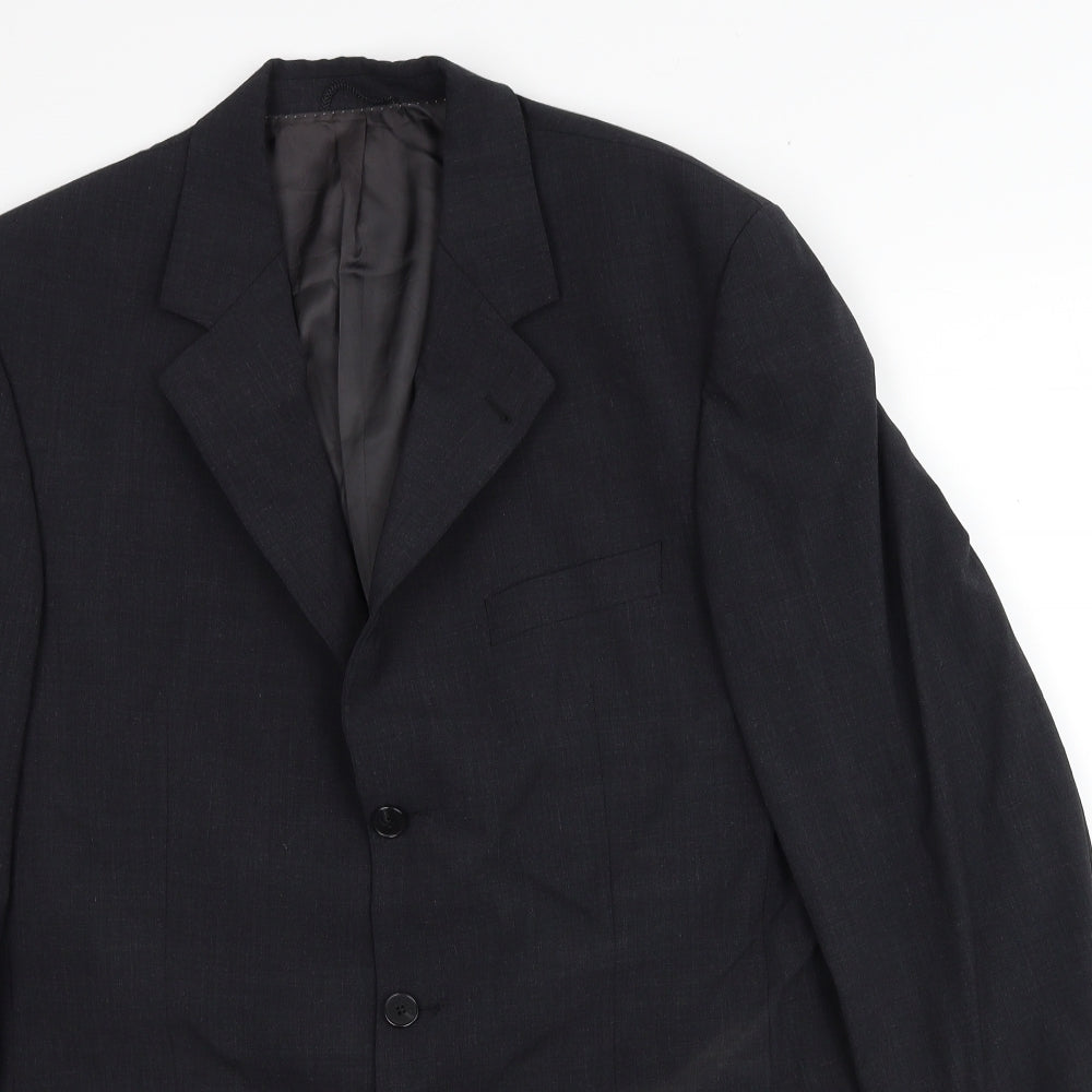BARUTTI Mens Grey Polyester Jacket Suit Jacket Size 38 Regular