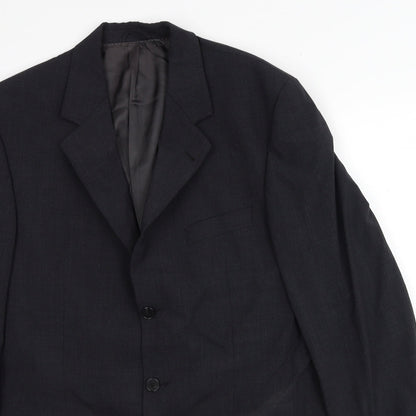 BARUTTI Mens Grey Polyester Jacket Suit Jacket Size 38 Regular