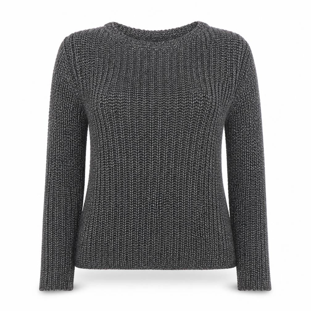 Marks & Spencer Womens Grey Boat Neck Acrylic Pullover Jumper Size 14