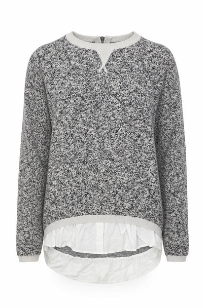 Next Womens Grey Round Neck Cotton Pullover Jumper Size 6