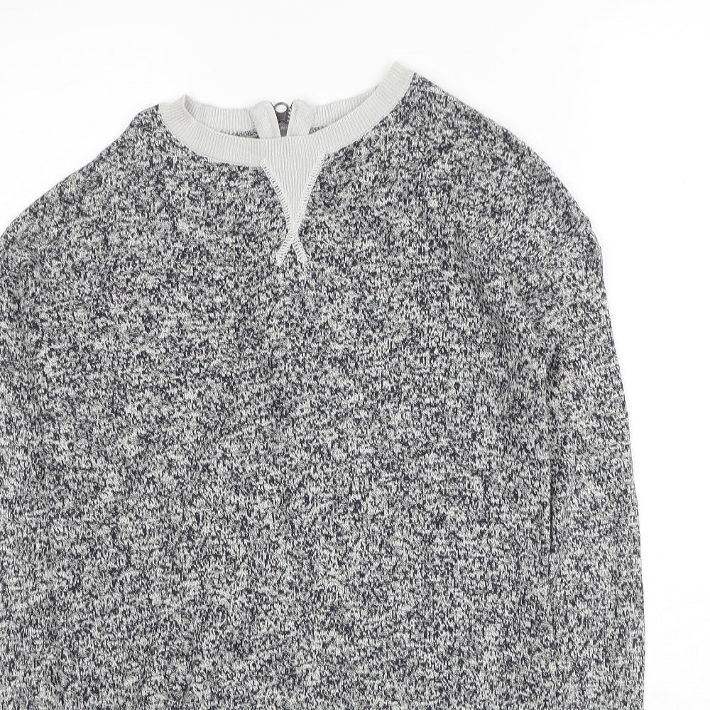 NEXT Womens Grey Round Neck Cotton Pullover Jumper Size 6