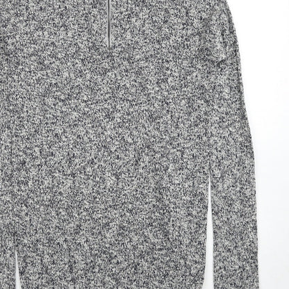 Next Womens Grey Round Neck Cotton Pullover Jumper Size 6