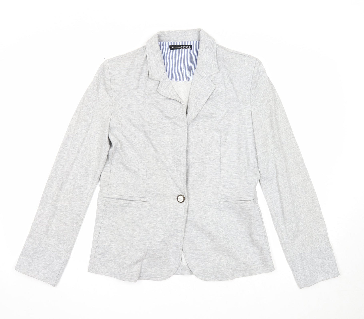 Atmosphere Womens Grey Jacket Blazer Size 12 Button