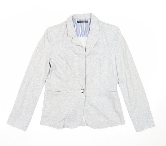 Atmosphere Womens Grey Jacket Blazer Size 12 Button