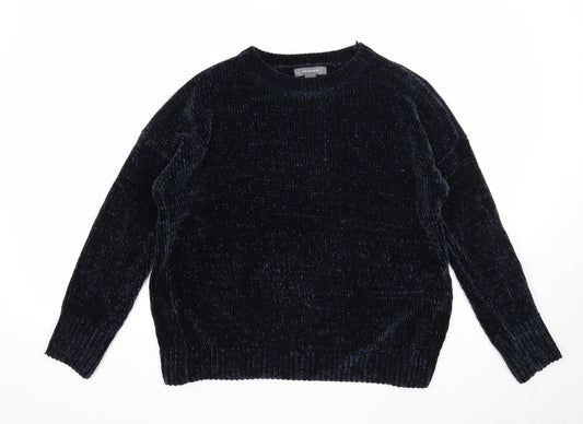 Primark Womens Blue Round Neck Polyester Pullover Jumper Size 10