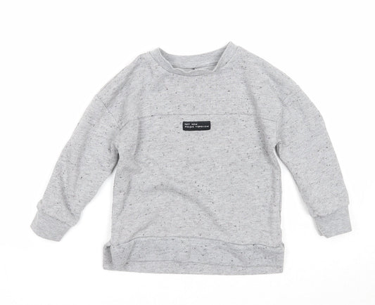 George Boys Grey Polyester Pullover Sweatshirt Size 2-3 Years Pullover