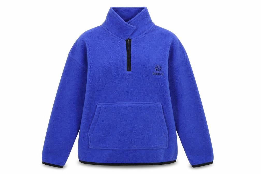 Used.Co Sport Womens Blue Polyester Pullover Sweatshirt Size S - Quarter-Zip